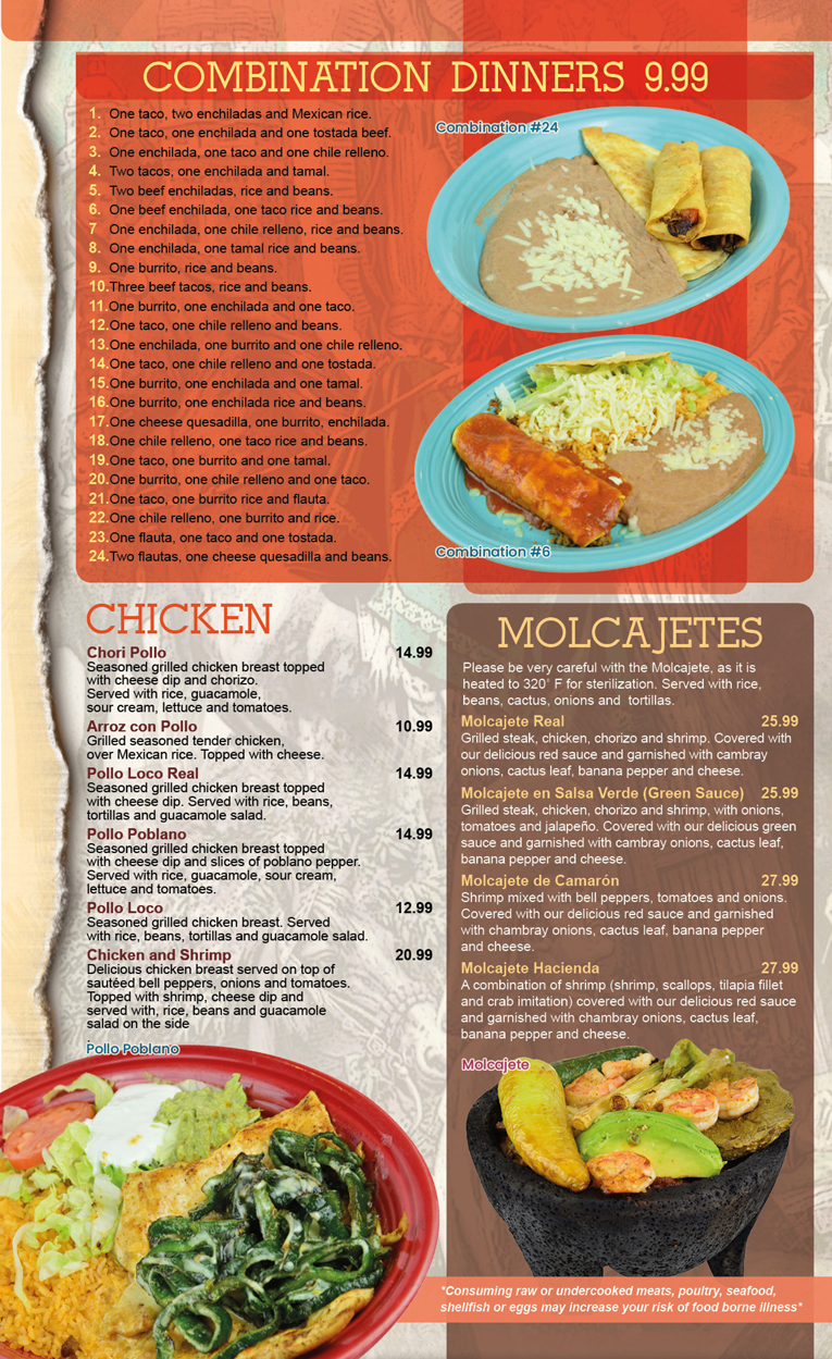 Hacienda Real | Menu